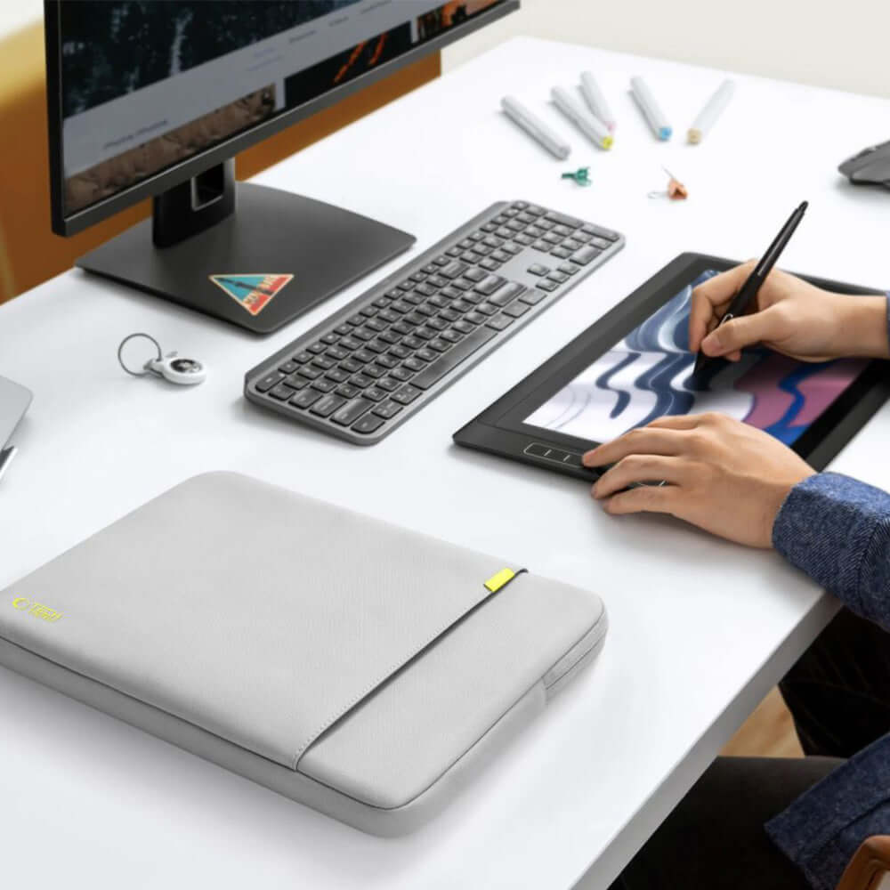 Universal Laptoptasche bis zu 15-16", Tech-Protect Defender, Grau