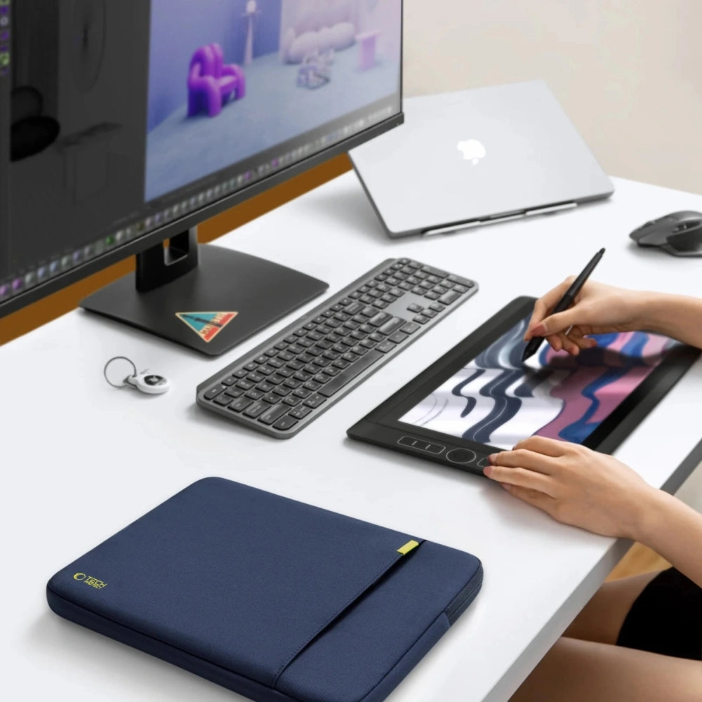 Universal Laptoptasche bis zu 15"-16", Tech-Protect Defender, Dunkelblau