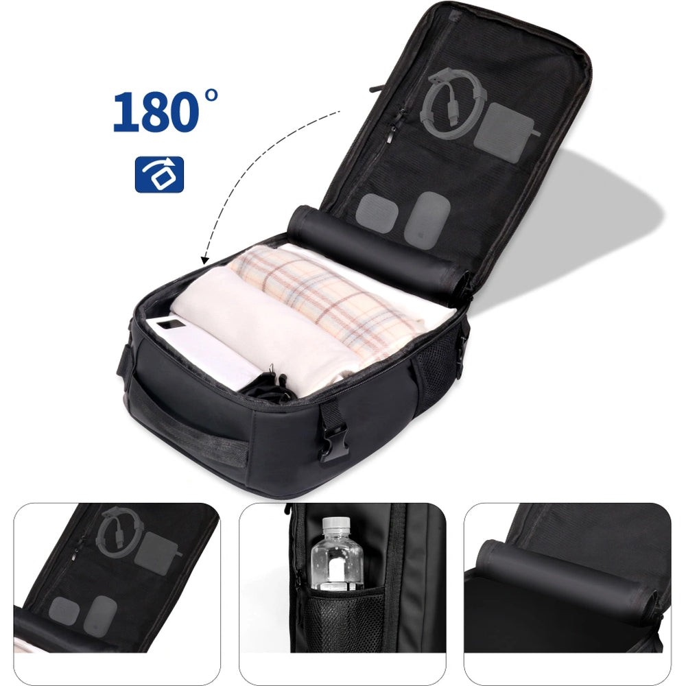 Reiserucksack mit Platz für einen Laptop, 20l, Tech-Protect Defender S50, Schwarz
