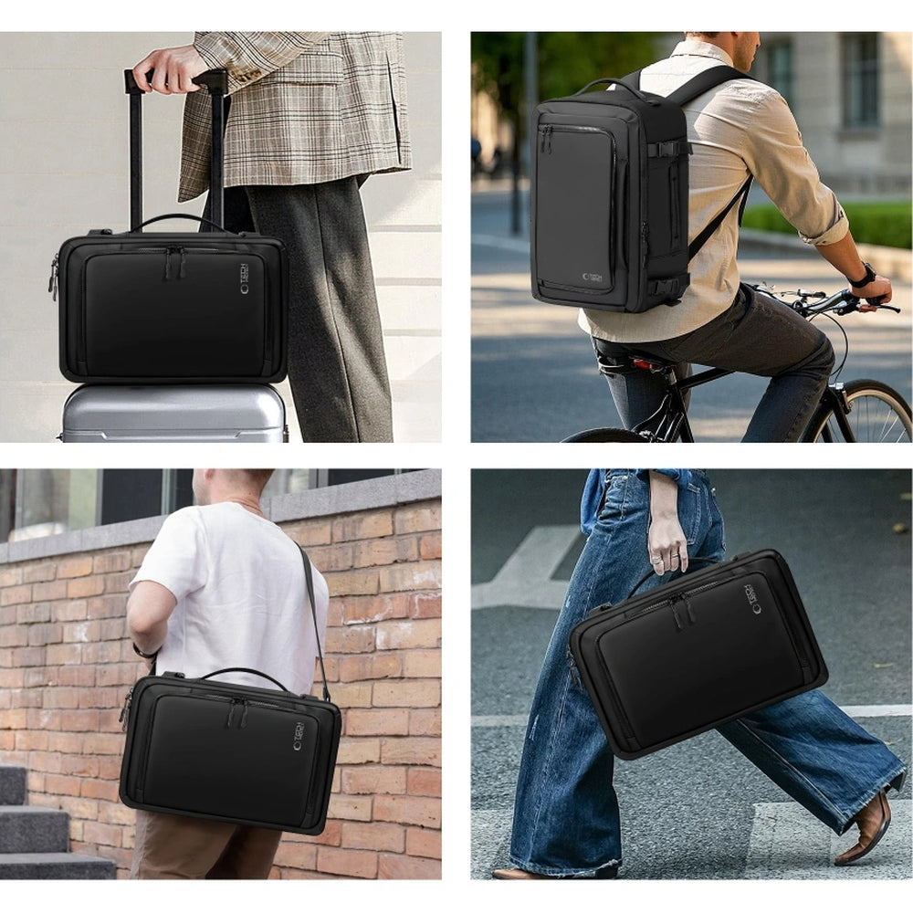 Reiserucksack mit Platz für einen Laptop, 20l, Tech-Protect Defender S50, Schwarz
