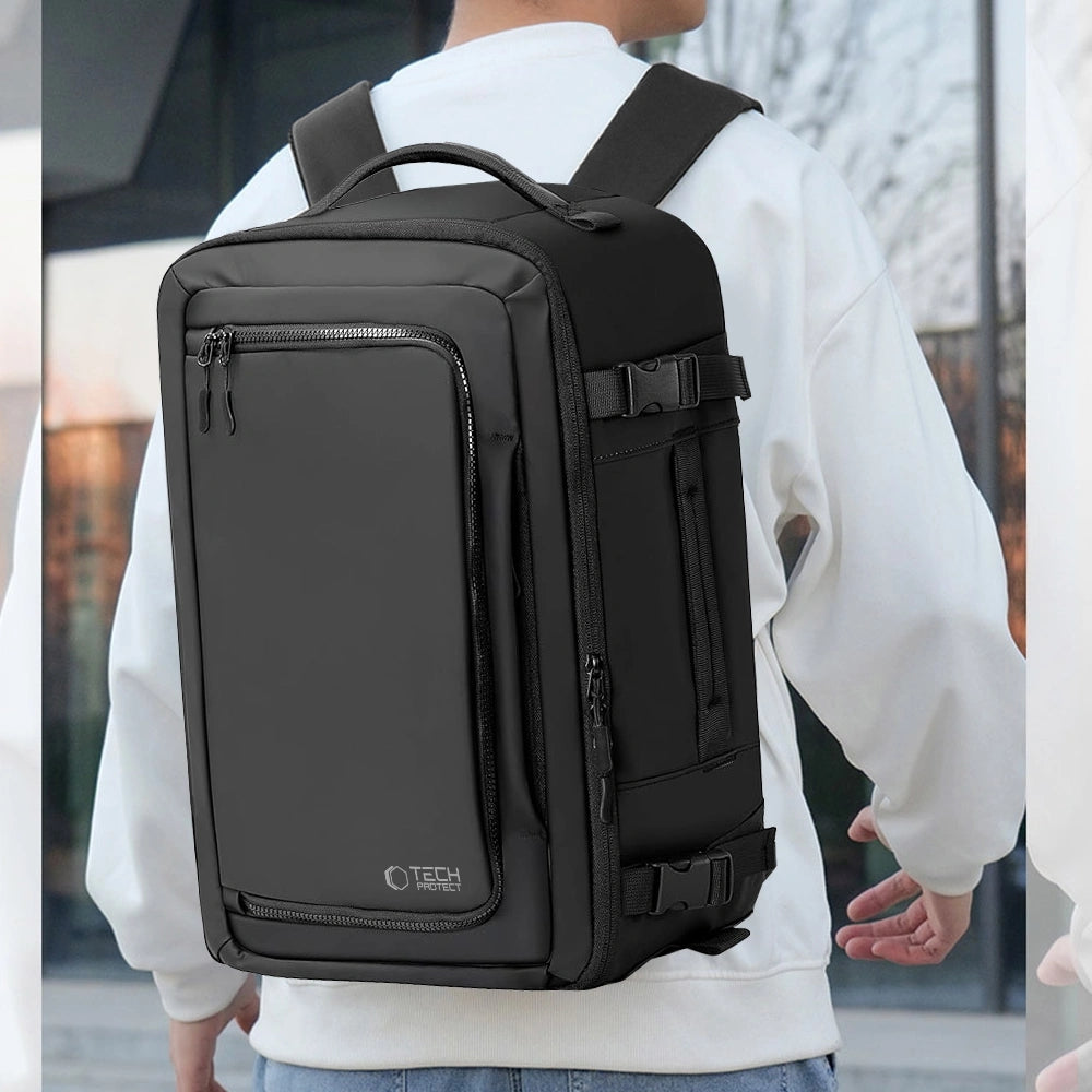Reiserucksack mit Platz für einen Laptop, 20l, Tech-Protect Defender S50, Schwarz