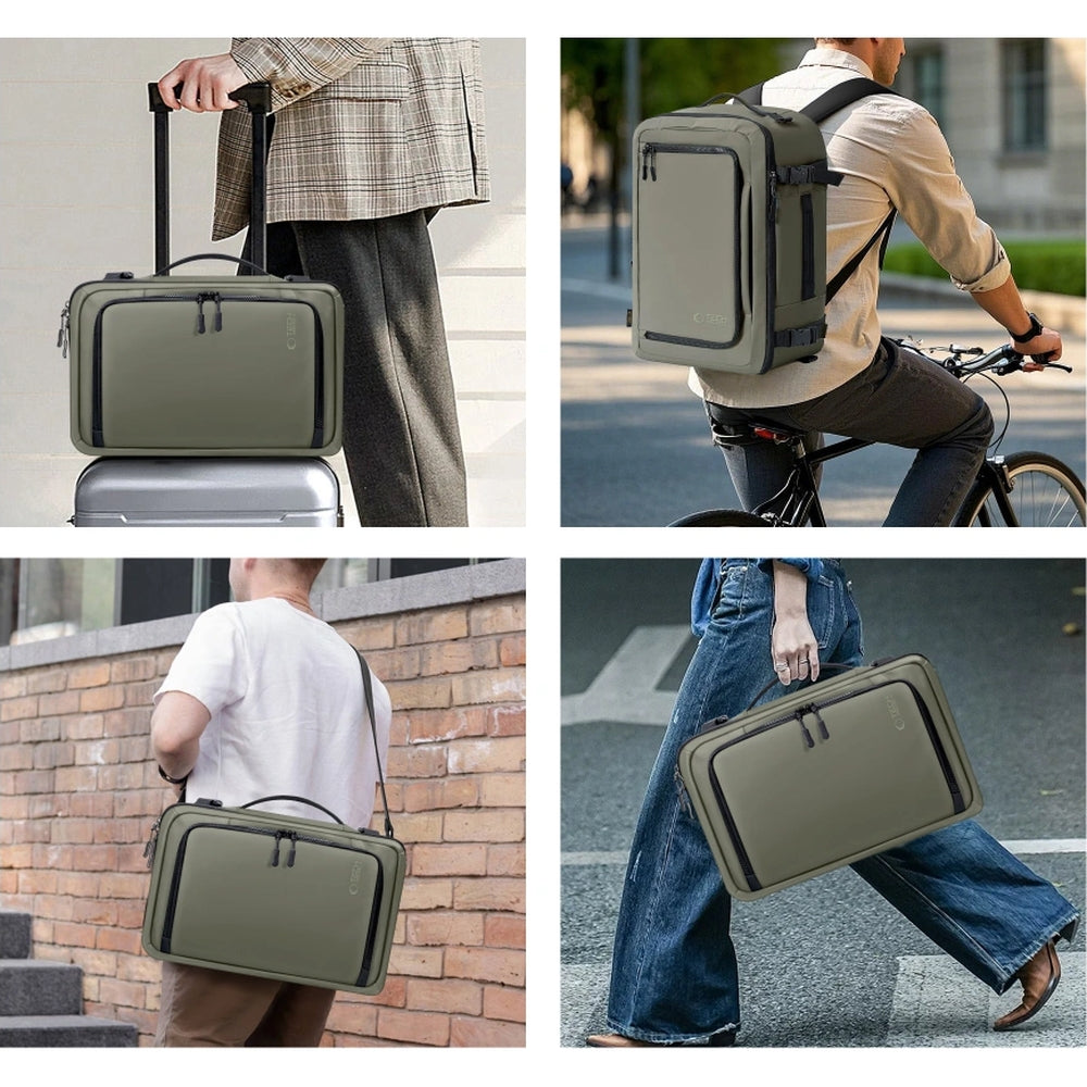 Reiserucksack mit Platz für einen Laptop, 20l, Tech-Protect Defender S50, Grün