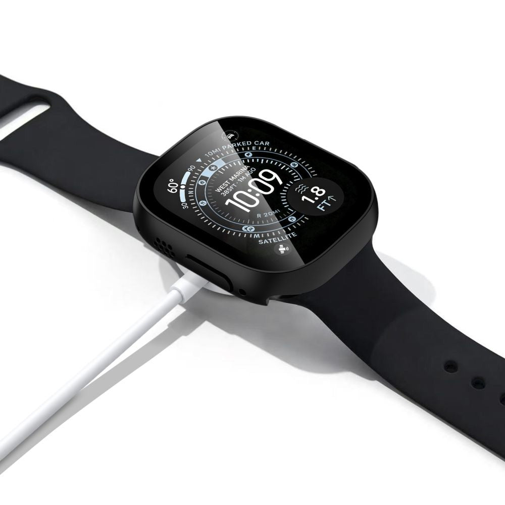 Hülle mit Glas für Apple Watch Ultra 4 49mm / 3 49mm / 2 49mm / 1 49mm, Tech-Protect Defense, 2 Stück, Schwarz, Transparent (8/11)