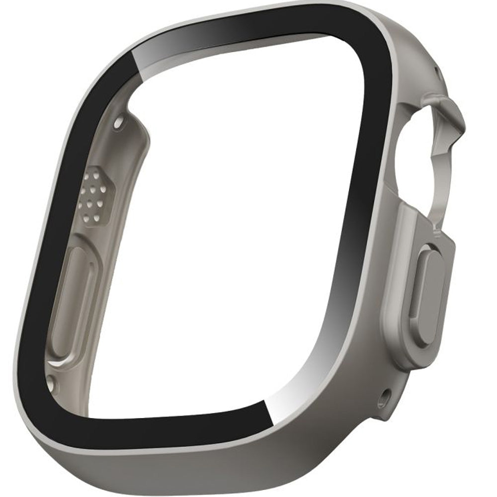 Hülle mit Glas für Apple Watch Ultra 4 49mm / 3 49mm / 2 49mm / 1 49mm, Tech-Protect Defense, 2 Stück, Titan, Transparent (3/11)