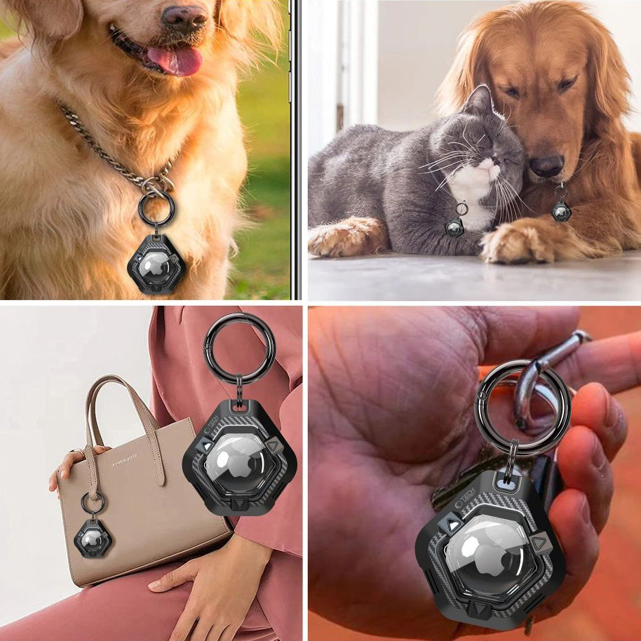Hülle für Apple AirTag 2 / 1, Tech-Protect Defense, Schwarz