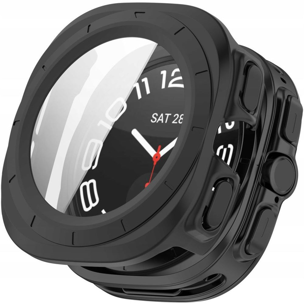 Hülle mit Glas für Galaxy Watch Ultra 2 / 1, Tech-Protect Defense, Schwarz