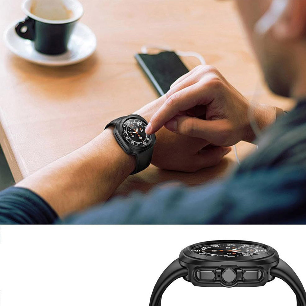 Hülle mit Glas für Galaxy Watch Ultra 2 / 1, Tech-Protect Defense, Schwarz