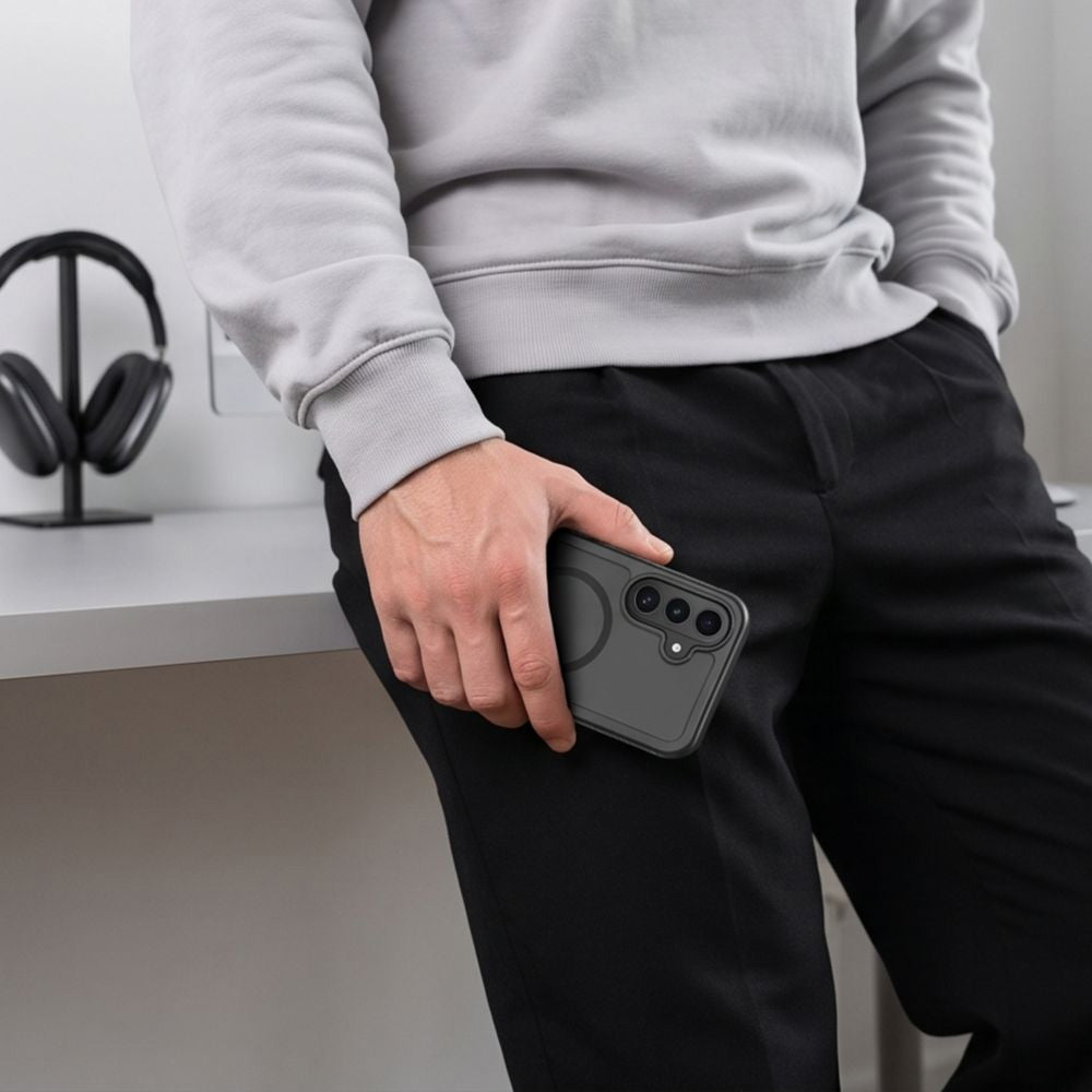 Handyhülle für Galaxy S26 FE, Tech-Protect Defense mit MagSafe, Mattes Schwarz (7/9)