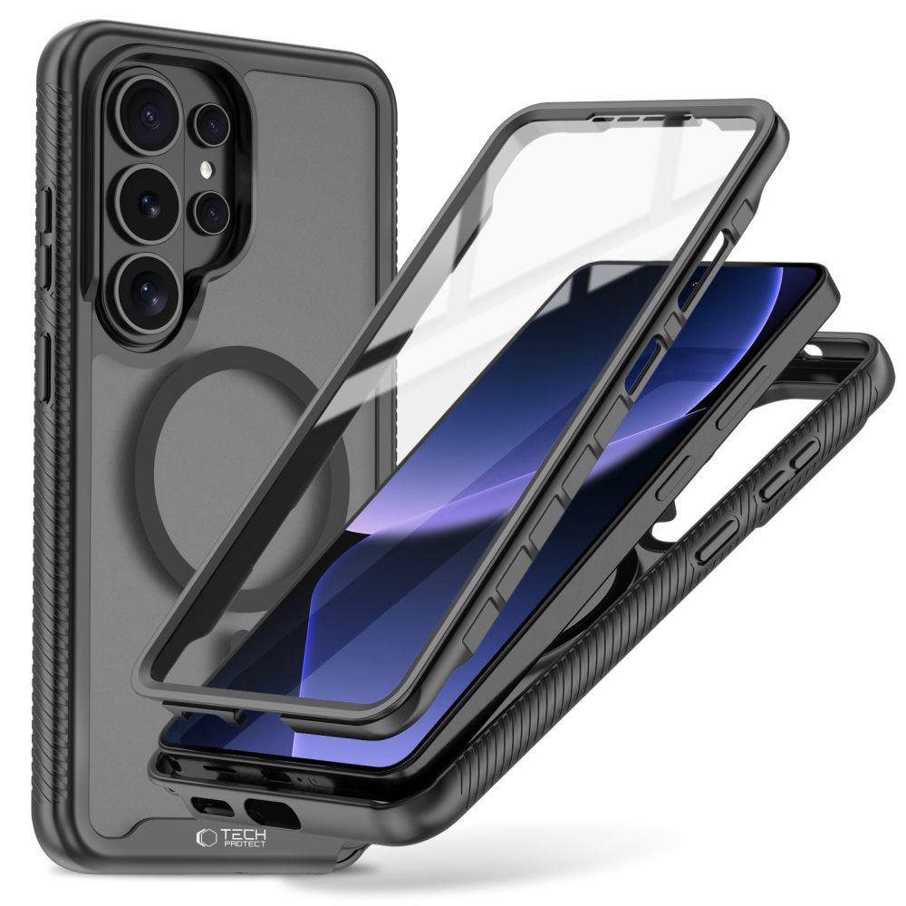 Handyhülle für Galaxy S26 Ultra, Tech-Protect Defense mit MagSafe, mattes Schwarz