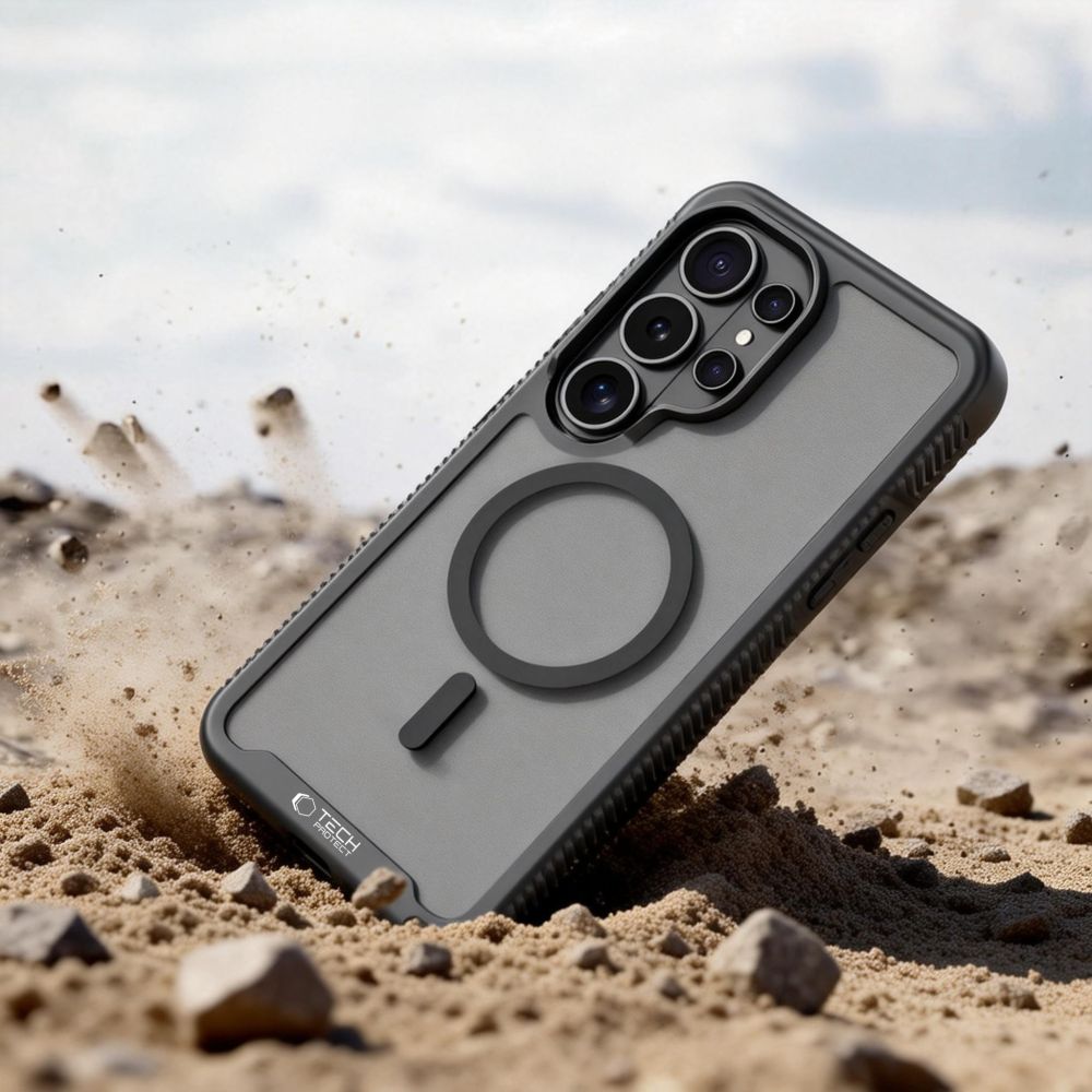 Handyhülle für Galaxy S26 Ultra, Tech-Protect Defense mit MagSafe, mattes Schwarz