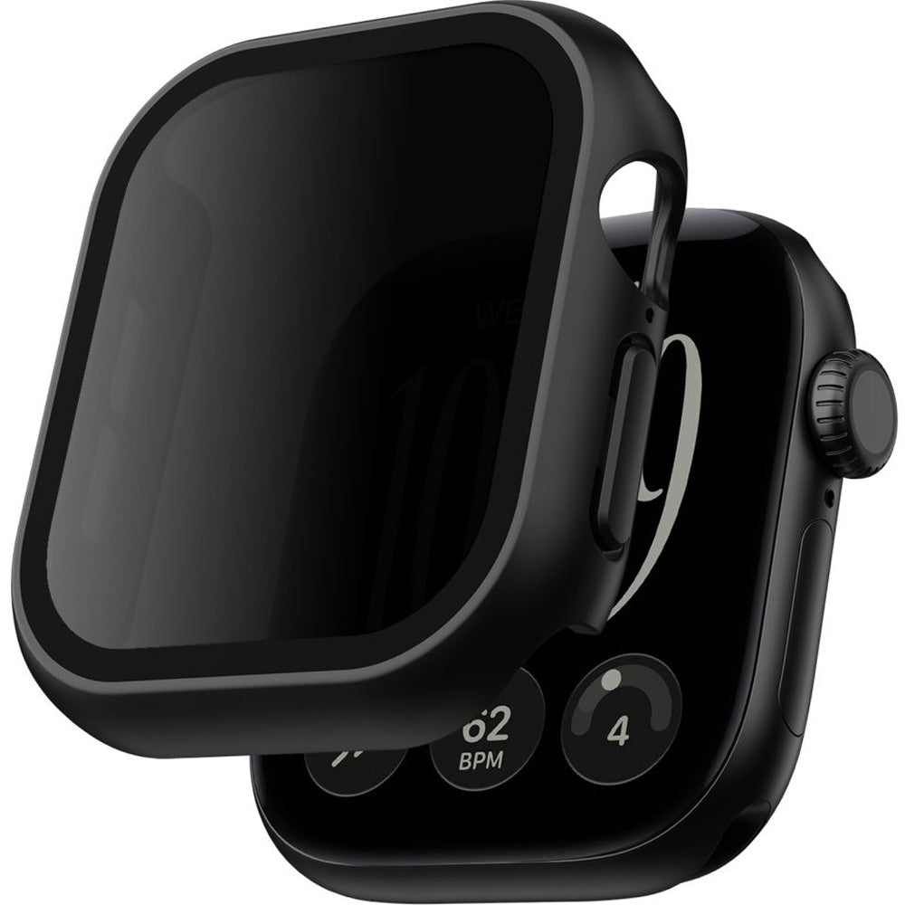Hülle mit Sichtschutzglas für Apple Watch Series 12 42mm, Tech-Protect Defense Privacy, Schwarz (1/9)