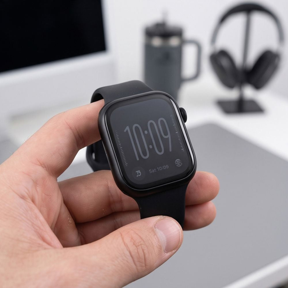 Hülle mit Sichtschutzglas für Apple Watch Series 12 42mm, Tech-Protect Defense Privacy, Schwarz (4/9)
