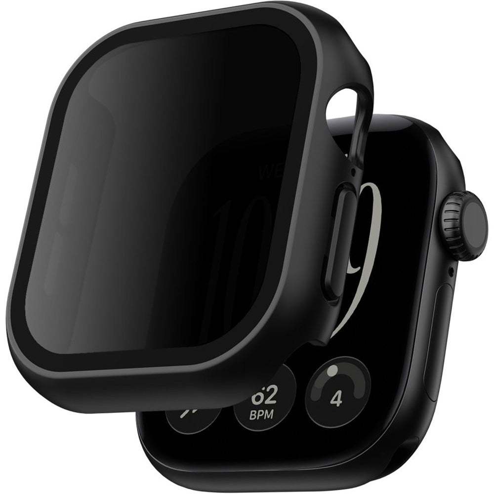 Hülle mit Sichtschutzglas für Apple Watch Series 12 46mm, Tech-Protect Defense Privacy, Schwarz (1/9)