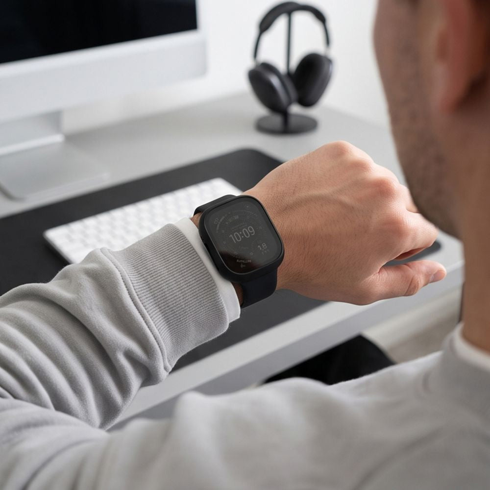 Hülle mit Sichtschutzglas für Apple Watch Ultra 4 49mm / 3 49mm / 2 49mm / 1 49mm, Tech-Protect Defense Privacy, Schwarz (4/9)