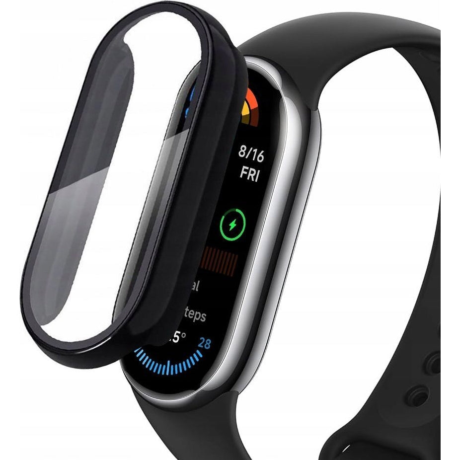 Schutzhülle + Glas für Xiaomi Smart Band 10, Tech Protect Defense360, Schwarz