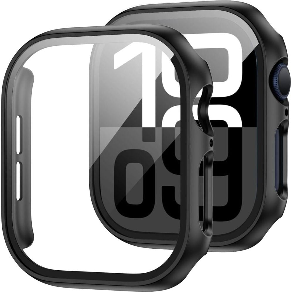 Schutzhülle + Glas für Apple Watch 10 42mm, Tech-Protect Defense360, Schwarz
