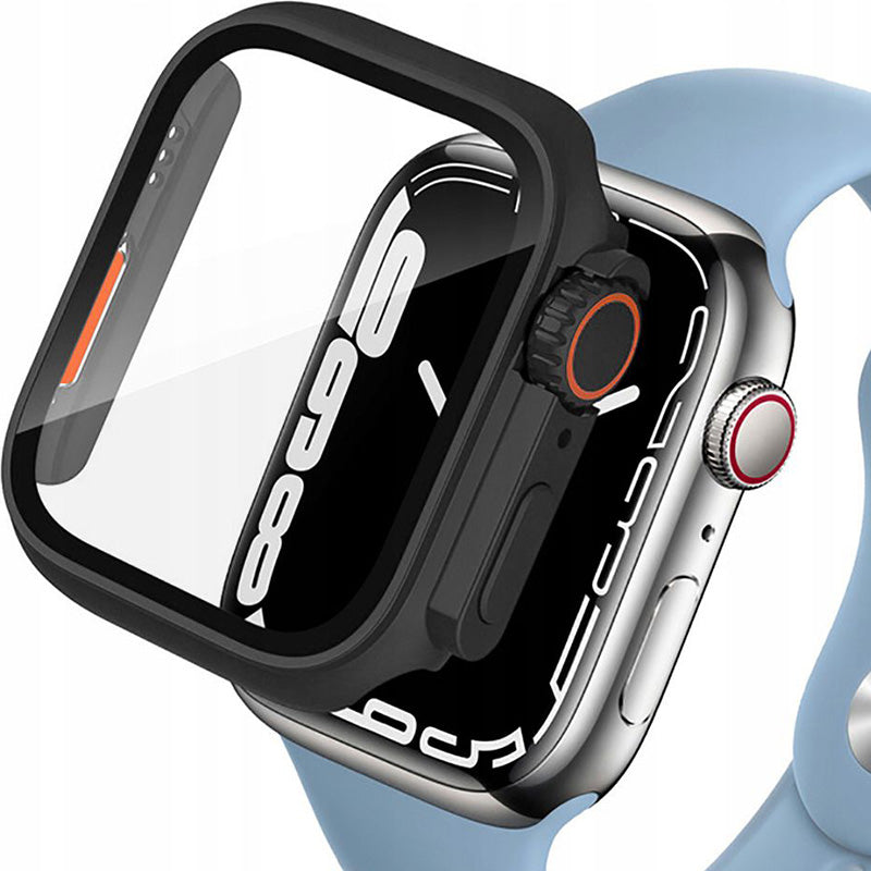 Schutzhülle + Glas Tech-Protect 360Defense für Apple Watch 45 mm, Schwarz