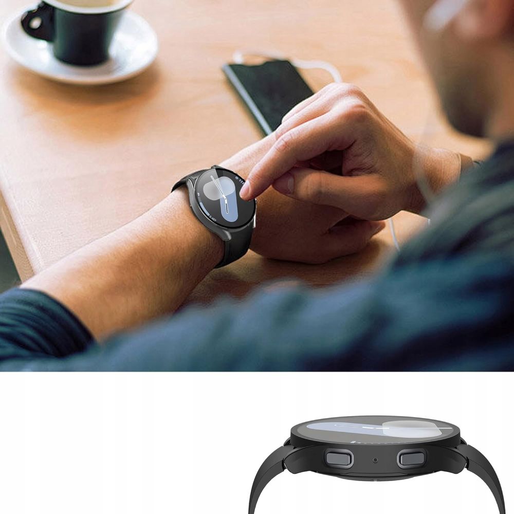 Schutzhülle + Glas für Samsung Galaxy Watch 7 44mm, Tech Protect Defense360, Schwarz