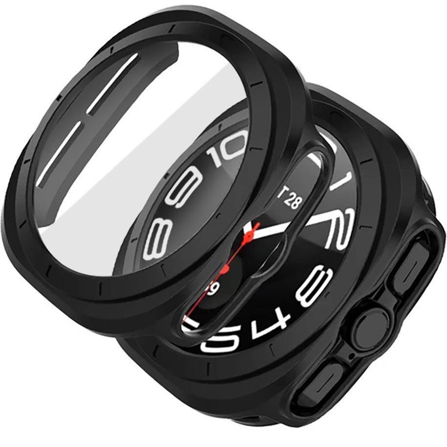 Schutzhülle + Glas für Samsung Galaxy Watch Ultra 2 / 1, Tech Protect Defense360, Schwarz