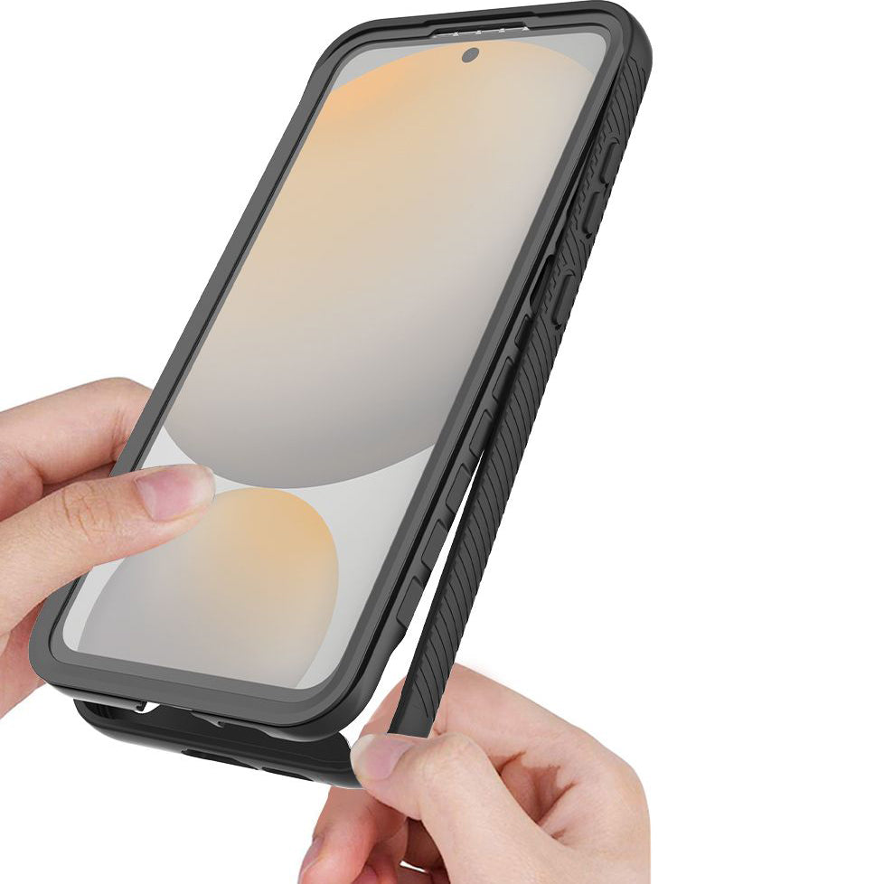 Handyhülle für Samsung Galaxy S24 FE, Tech-Protect Defense360 mit MagSafe, Transparent und Schwarz