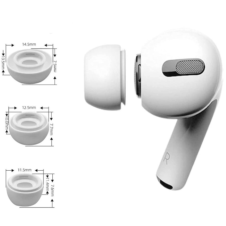 Ohrhörer-Ohrstöpsel, Tech-Protect Ear Tips 3er-Pack für AirPods Pro 2 / Pro, Weiß