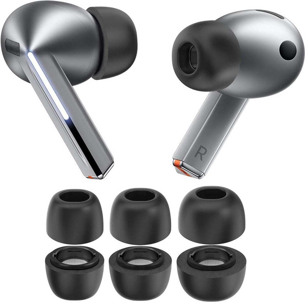 Ohrstöpsel für Kopfhörer für Galaxy Buds 3 Pro, Tech-Protect Ear Tips 3er-Pack, Dunkelgrau