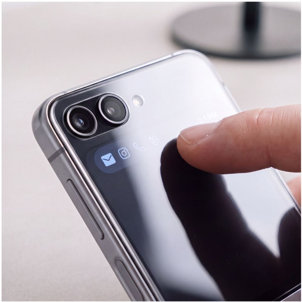 Gehärtetes Glas und Schutzfolie für Galaxy Z Flip 8 / Z Flip 7, Tech-Protect Easy Set Foil Glass Fit+ 4in1, 4er-Set
