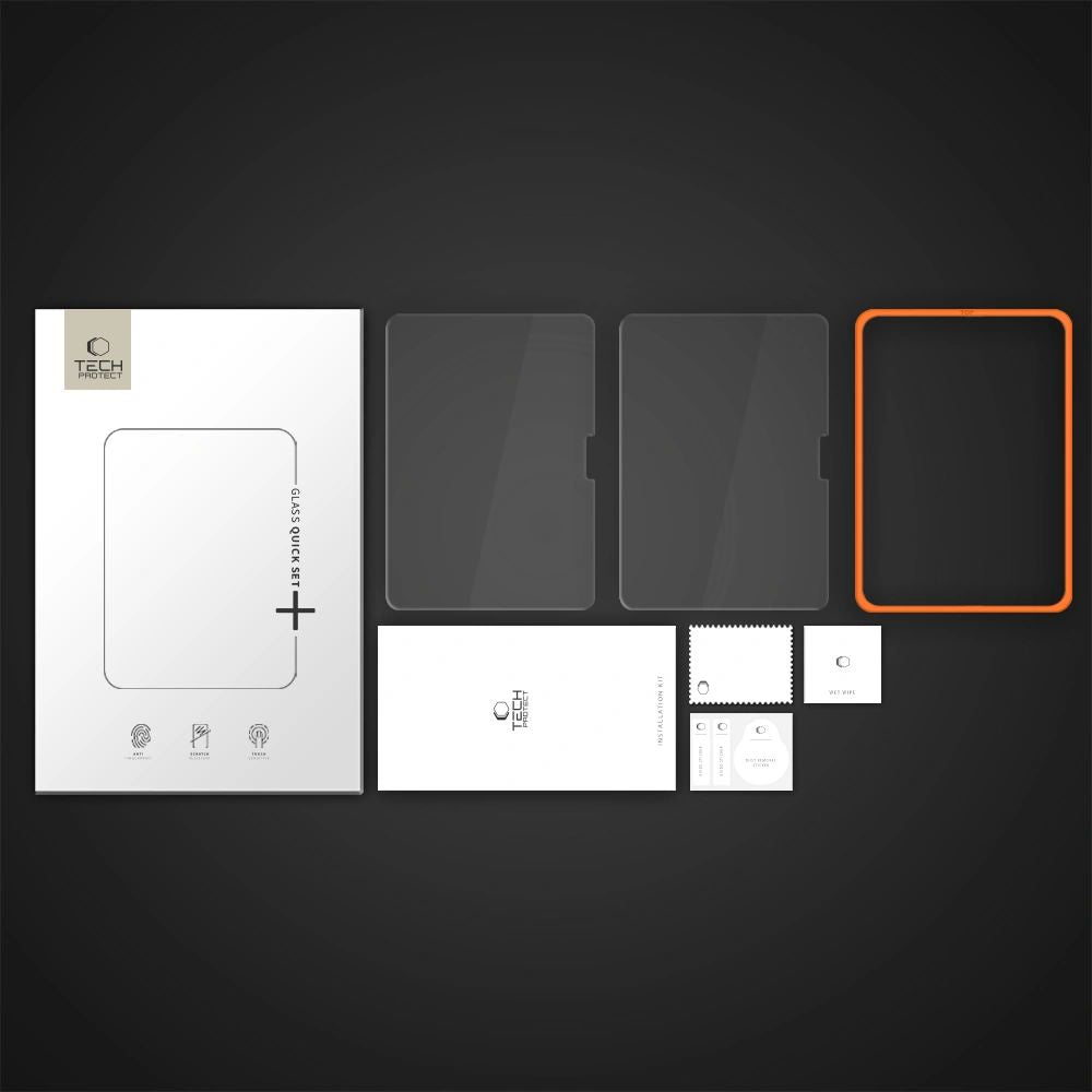 Gehärtetes Glas für iPad Air 11" M4/M3/M2, Tech-Protect Easy Set Plus, mit Applikator, 2 Stück