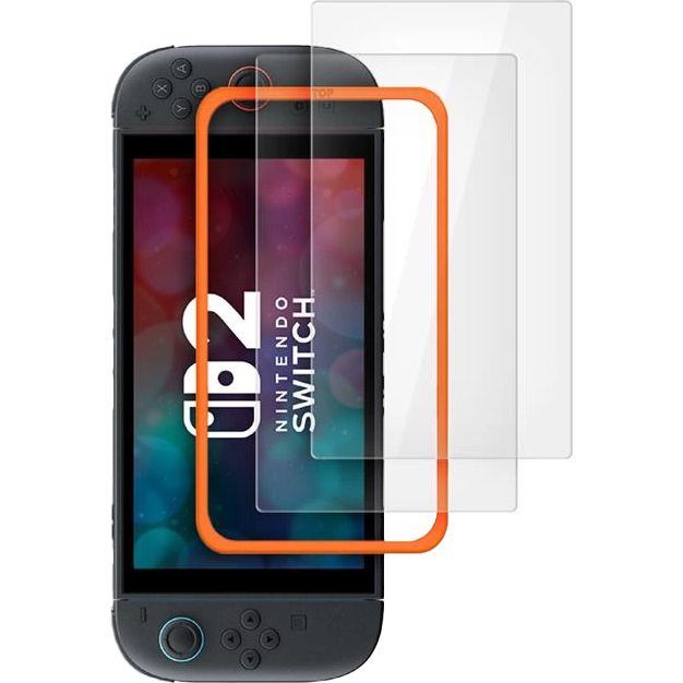 Gehärtetes Glas für Nintendo Switch 2, Tech-Protect Easy Set Plus, mit Applikator, 2 Stück