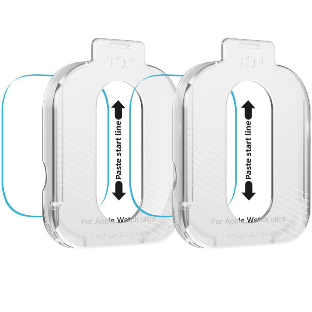 Gehärtetes Glas für Apple Watch Ultra 3/2/1 49 mm, Tech-Protect Easy Set Plus, mit Applikator, 2 Stück