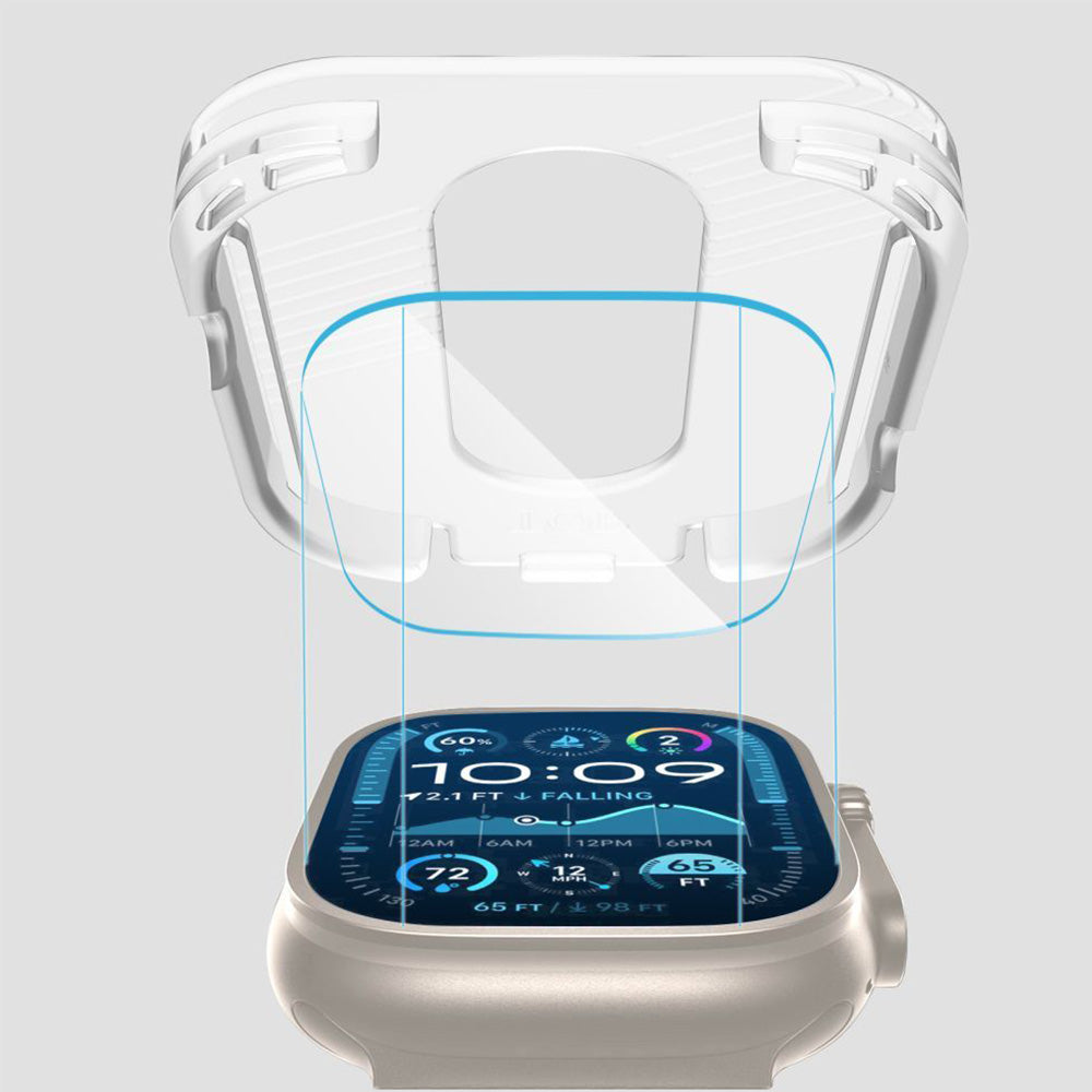 Gehärtetes Glas für Apple Watch Ultra 3/2/1 49 mm, Tech-Protect Easy Set Plus, mit Applikator, 2 Stück