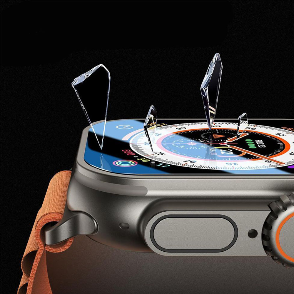 Gehärtetes Glas für Apple Watch Ultra 3/2/1 49 mm, Tech-Protect Easy Set Plus, mit Applikator, 2 Stück