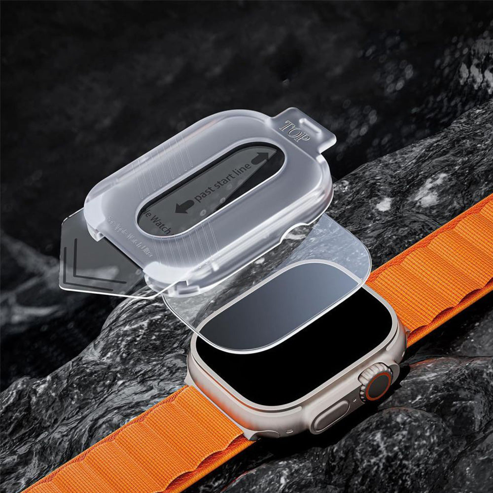 Gehärtetes Glas für Apple Watch Ultra 3/2/1 49 mm, Tech-Protect Easy Set Plus, mit Applikator, 2 Stück
