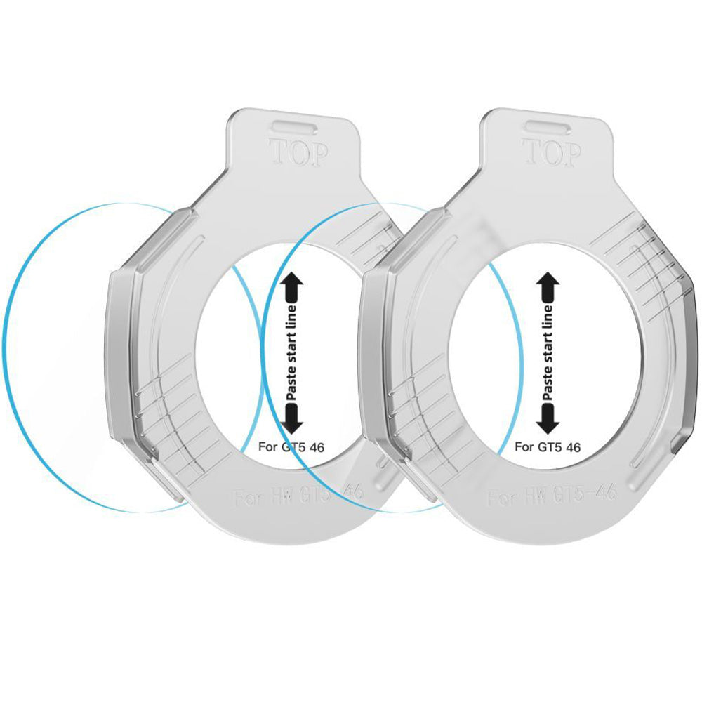 Gehärtetes Glas für Huawei Watch GT 5 46mm, Tech-Protect Easy Set Plus, mit Applikator, 2 Stück