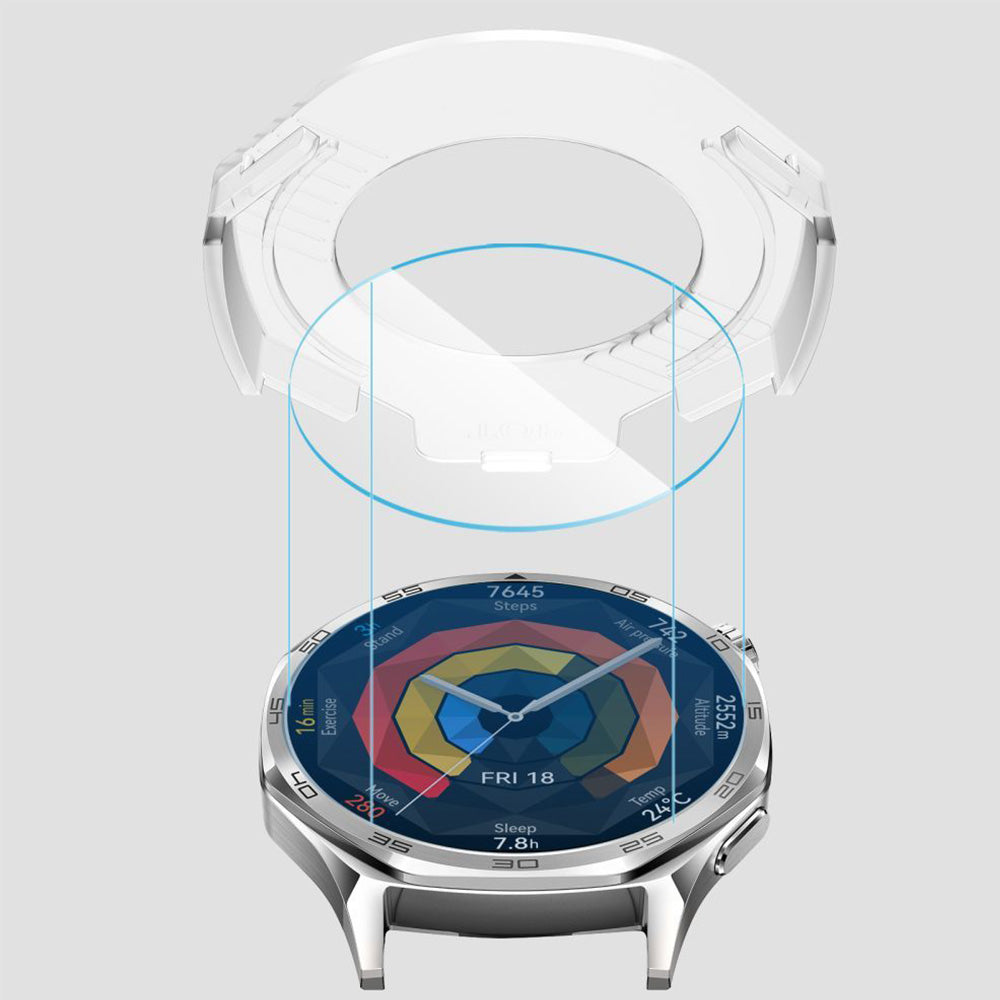 Gehärtetes Glas für Huawei Watch GT 5 46mm, Tech-Protect Easy Set Plus, mit Applikator, 2 Stück
