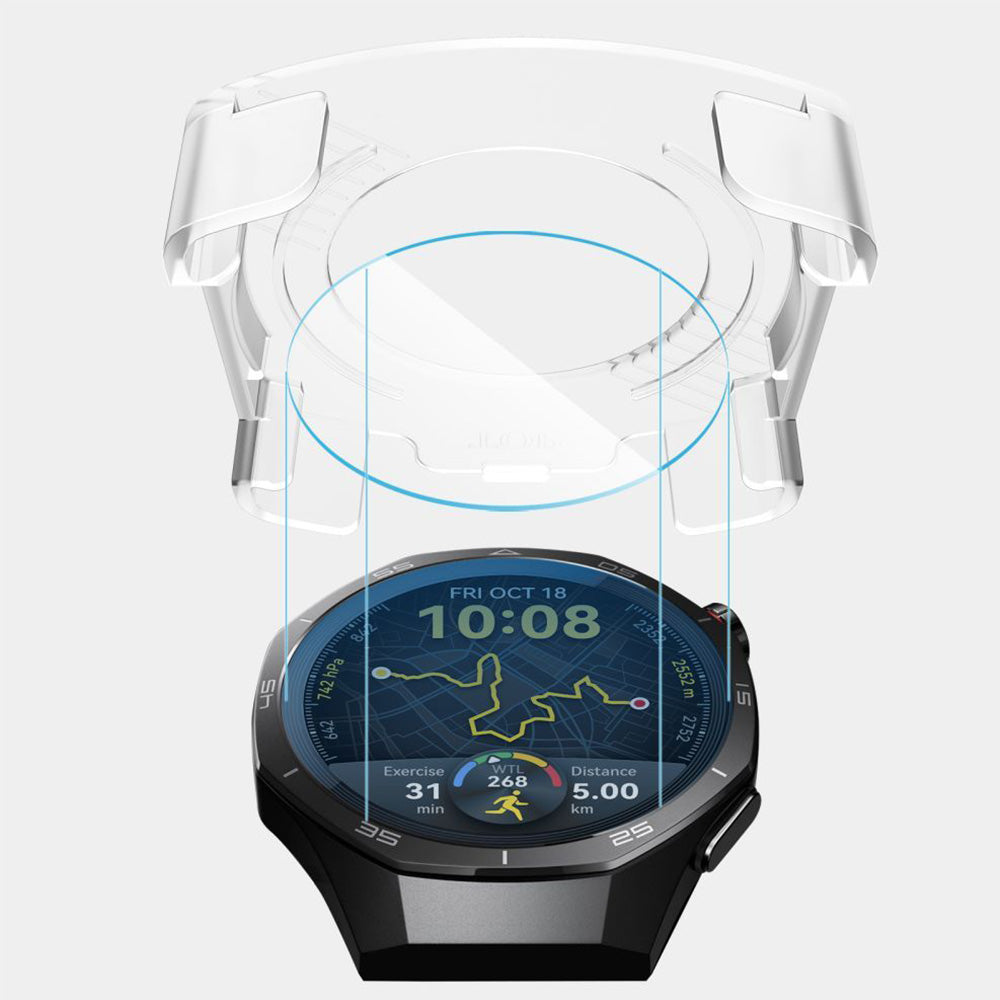 Gehärtetes Glas für Huawei Watch GT 5 Pro 46mm, Tech-Protect Easy Set Plus, mit Applikator, 2 Stück