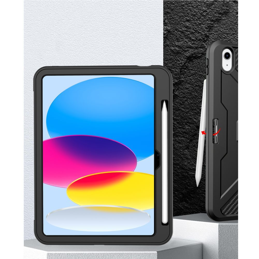 Schutzhülle mit Bildschirmschutz für iPad 11 / 10 gen. 2025 / 2022, Tech-Protect Endurance, Schwarz