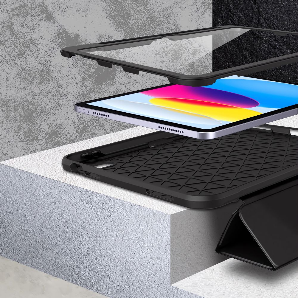 Schutzhülle mit Bildschirmschutz für iPad 11 / 10 gen. 2025 / 2022, Tech-Protect Endurance, Schwarz