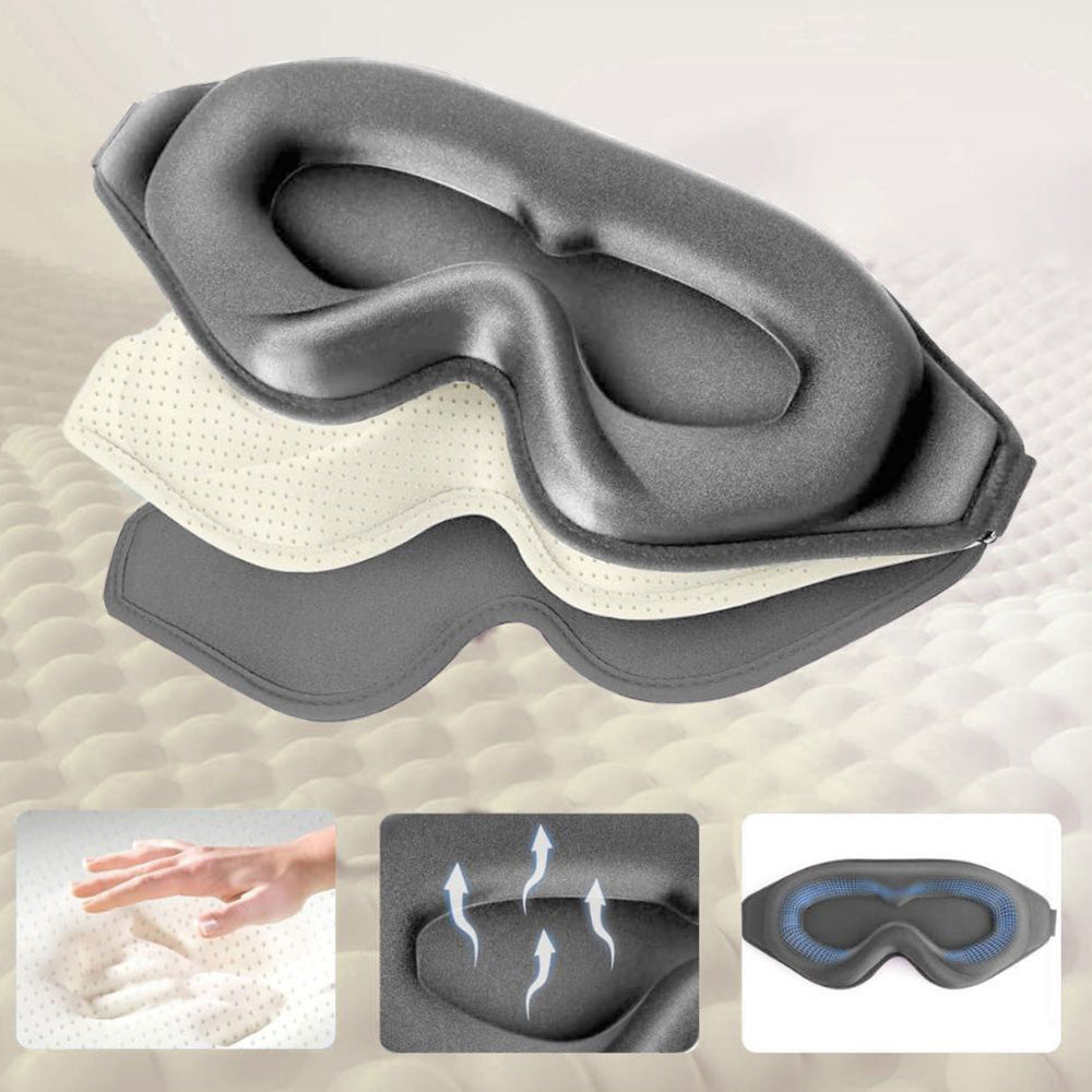 Augenmaske ohne Druck, Tech-Protect Eyeshade Sleep, Grau