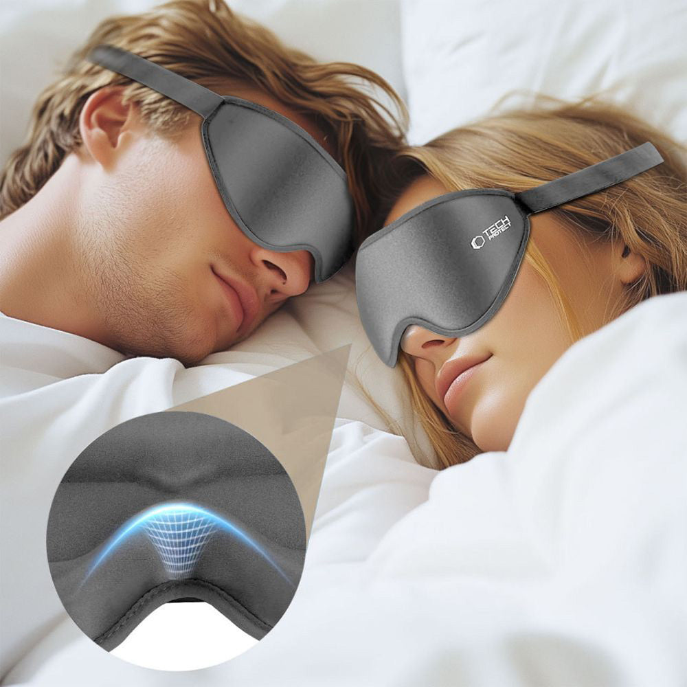 Augenmaske ohne Druck, Tech-Protect Eyeshade Sleep, Grau