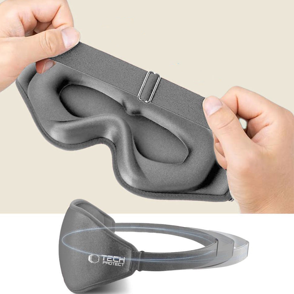 Augenmaske ohne Druck, Tech-Protect Eyeshade Sleep, Grau