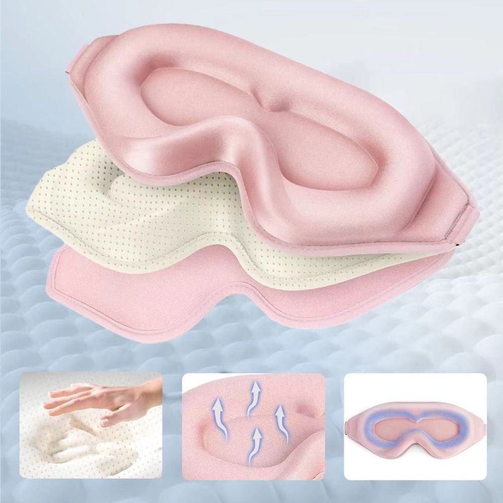 Augenmaske ohne Druck, Tech-Protect Eyeshade Sleep, Rosa