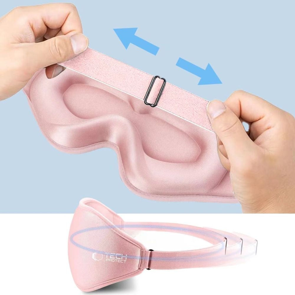 Augenmaske ohne Druck, Tech-Protect Eyeshade Sleep, Rosa