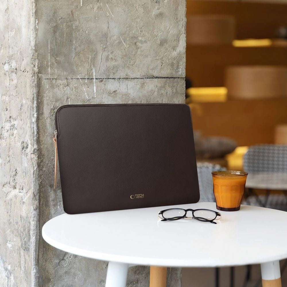 Laptoptasche für 13-14“ Laptop, Tech-Protect Fleeke,  Dunkelbraun