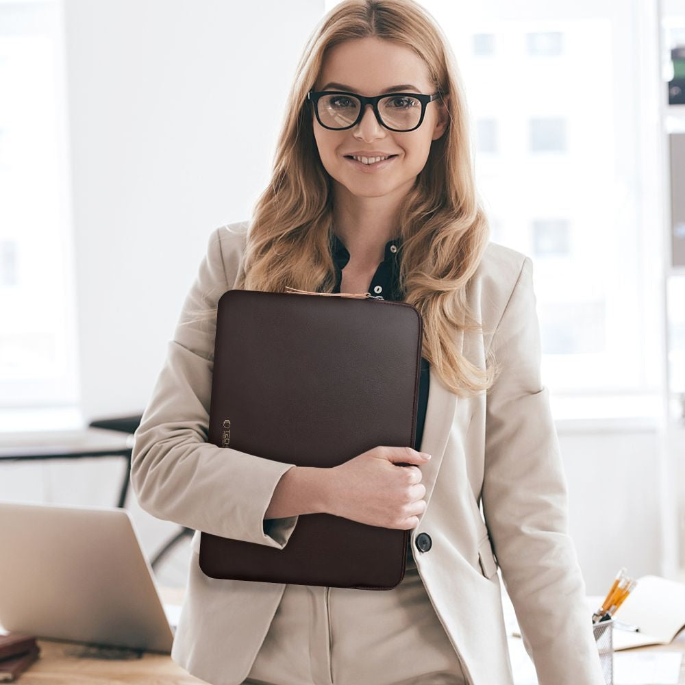 Laptoptasche für 13-14“ Laptop, Tech-Protect Fleeke,  Dunkelbraun