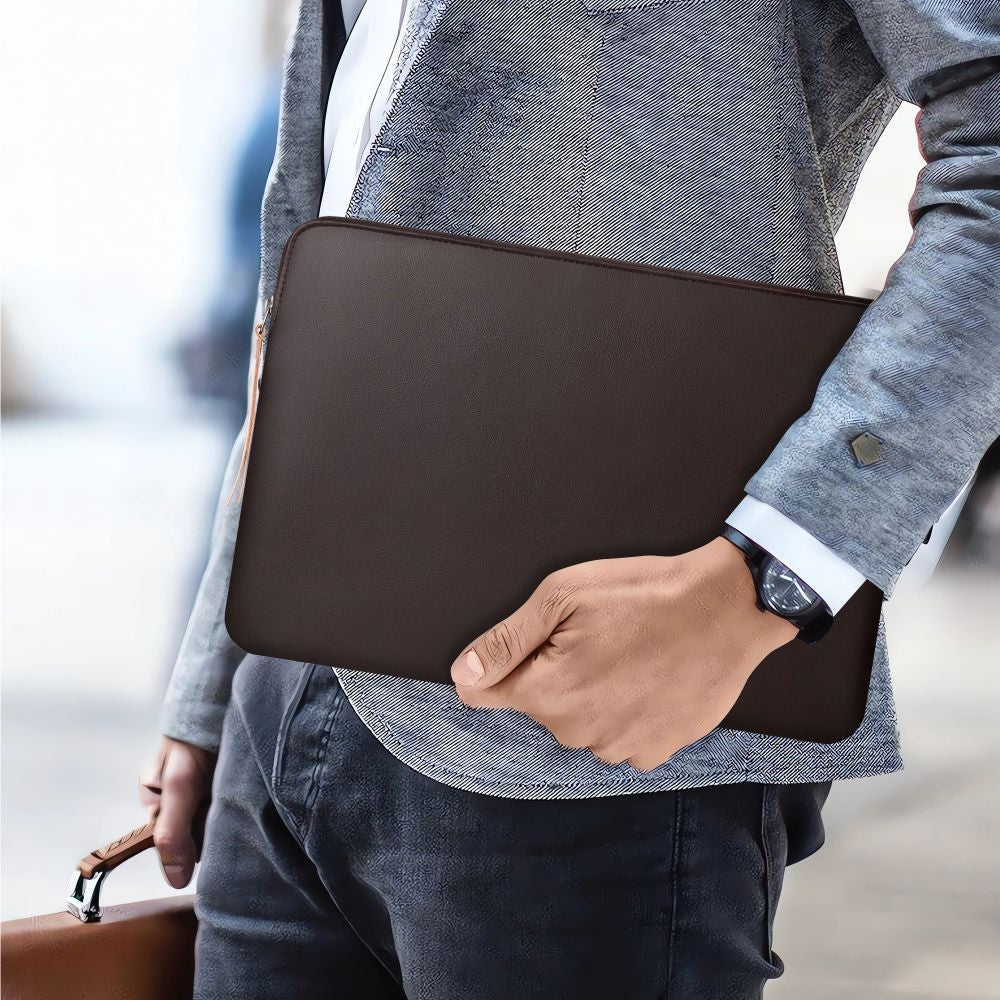 Laptoptasche für 13-14“ Laptop, Tech-Protect Fleeke,  Dunkelbraun