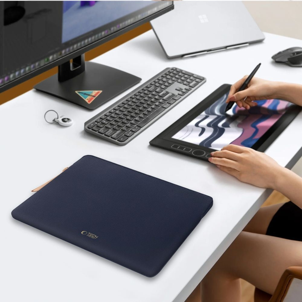 Laptoptasche für 13-14“ Laptop, Tech-Protect Fleeke,  Dunkelblau