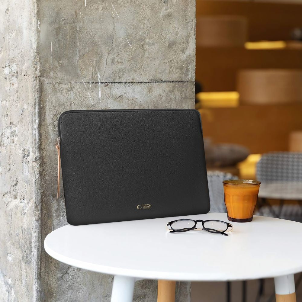 Laptoptasche für 13-14“ Laptop, Tech-Protect Fleece,  Schwarz