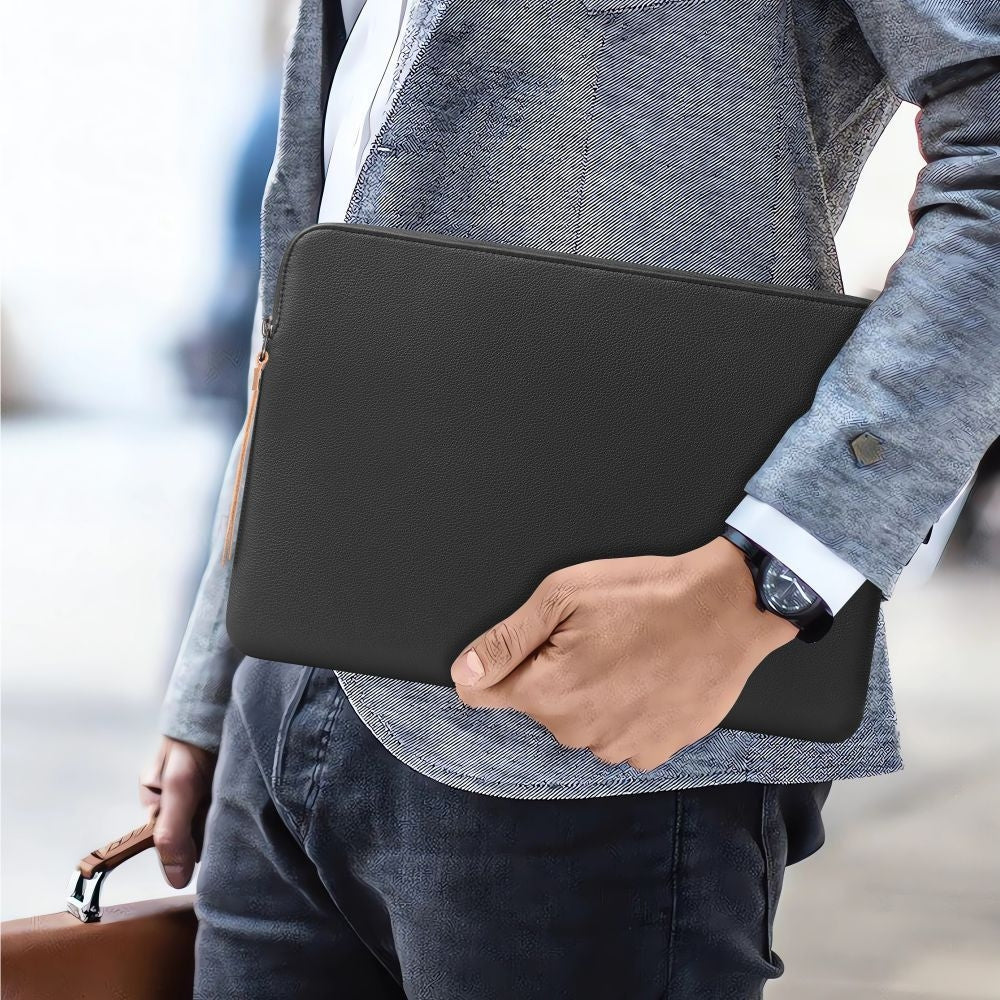 Laptoptasche für 13-14“ Laptop, Tech-Protect Fleece,  Schwarz