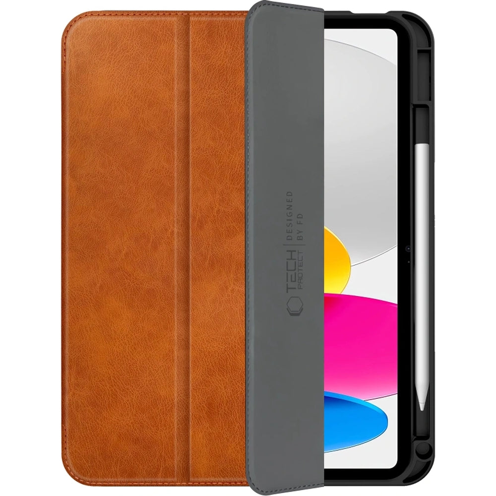 Schutzhülle für iPad 11 (A16) 2025 / 10,9 10 gen. 2022, Tech-Protect Fleece, Braun